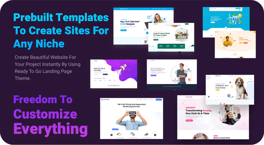 Create Your Own Website with a Collection of 70+ Stunning Templates.